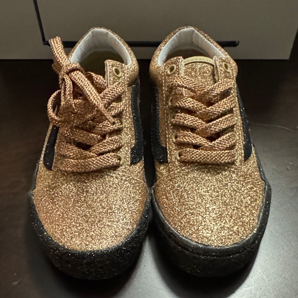 Vans Gold Glitter Kids Sneakers